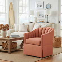 Load image into Gallery viewer, Solitude - Skirted Swivel Accent Chair With Hemp Like