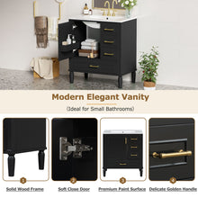 Load image into Gallery viewer, Traditional Bathroom Vanity Set With Soft Close Doors