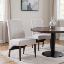 Load image into Gallery viewer, Wood Dining Parsons Chairs (Set of 2) - Beige / Brown