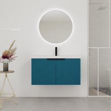 Load image into Gallery viewer, Contemporary Wall Mounted Bathroom Vanity With Resin Double Sink