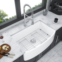 Load image into Gallery viewer, Ceramic Farmhouse Sink, Apron Front Single Bowl With Arch Edge