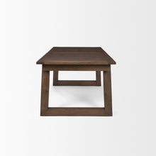 Load image into Gallery viewer, 106" Solid Wood Self-Storing Leaf Sled Base Extendable Dining Table - Brown