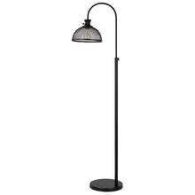 Load image into Gallery viewer, Adjustable Traditional Shaped Floor Lamp With Bronze Dome Shade - Black