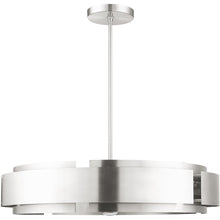 Load image into Gallery viewer, 16'' Seven Light Dimmable Chandelier With Shades - Nickel