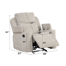Load image into Gallery viewer, Galya - Motion Glider Recliner - Light Gray