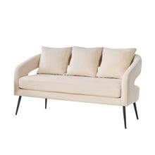 Load image into Gallery viewer, Open Back Loveseat Settee With 3 Pillows