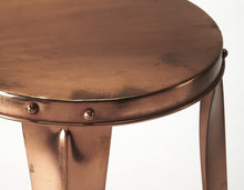 Load image into Gallery viewer, Copper Iron Backless Bar Height Bar Chair - Dark Brown