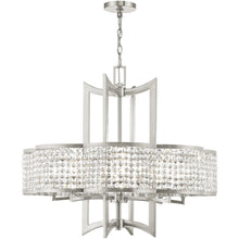 Load image into Gallery viewer, 27'' Eight-Light Dimmable Chandelier With Shades - Nickel
