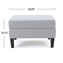 Load image into Gallery viewer, Ottoman With Birch Wood Legs And Cushioned Top For Comfort