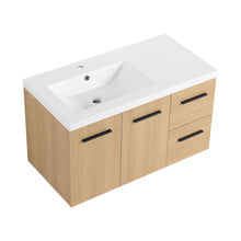 Load image into Gallery viewer, Wall Mounted Floating Bathroom Vanity With Sink, Door & Drawers Modular Cabinet
