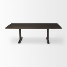 Load image into Gallery viewer, 55" Solid Wood Double Pedestal Coffee Table - Dark Brown