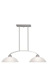 Load image into Gallery viewer, 10" Two Light Dimmable Chandelier With Shades - Nickel