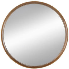 Load image into Gallery viewer, 32" Round Framed Accent Mirror - Brown
