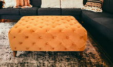 Load image into Gallery viewer, Velvety Modern Square Coffee Table - Orange