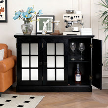 Load image into Gallery viewer, Storage Cabinet With 3 Mirrored Acrylic Doors, Adjustable Shelves