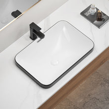 Load image into Gallery viewer, Undermount Bathroom Sink, Vessel Basin For Vanity Countertop - Black White
