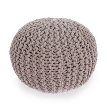 Load image into Gallery viewer, Moro - Knitted Round Pouf With Pumpkin Shape