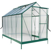 Load image into Gallery viewer, Polycarbonate house, Heavy Duty Outdoor Aluminum Walk-In House Kit With Rain Gutter, Vent And Door For Backyard Garden