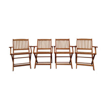 Load image into Gallery viewer, Foldable Patio Dining Set, Folding Chairs, Indoor And Outdoor Universal (Set of 4) - Teak