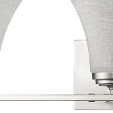 Load image into Gallery viewer, Three Light Wall Light With Tapered Glass Shade - Silver