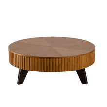 Load image into Gallery viewer, Round Retro Coffee With Solid Wood Legs