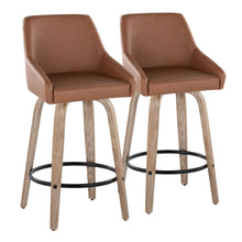 Load image into Gallery viewer, Hannah - Transitional Fixed Height Counter Stool With Swivel With Round Footrest (Set of 2)