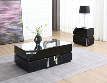 Load image into Gallery viewer, Drisana - Mirrored End Table - Black