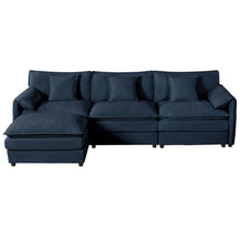 Load image into Gallery viewer, Modern Comfy Deep Seat Modular Sectional Sofa Cloud Couch With Ottoman