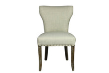Load image into Gallery viewer, Upholstered Fabric Dining Parsons Chairs (Set of 2) - Ivory / Brown