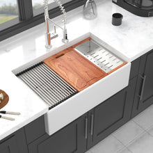 Load image into Gallery viewer, Farmhouse Sink Workstation, Ceramic Single Bowl With Accessories