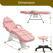 Load image into Gallery viewer, Massage Salon Tattoo Chair With Two Trays Esthetician Bed With Hydraulic Stool, Multi-Purpose 3-Section Facial Bed Table, Adjustable Beauty Barber Spa Beauty Equipment
