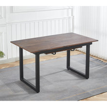 Load image into Gallery viewer, Square Extendable Dining Table With Metal Legs