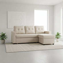Load image into Gallery viewer, Convertible L Shaped Sectional Sleeper Sofa Bed, Saving Pull Out Couch