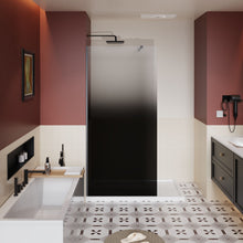 Load image into Gallery viewer, Gradient Shower Door With Handle - Matt Black