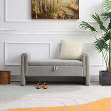 Load image into Gallery viewer, Modern Teddy Upholstered Large Bed End Bench With Arms And Storage
