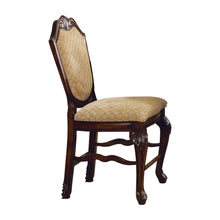 Load image into Gallery viewer, Fabric And Solid Wood Counter Height Bar Chairs (Set of 2) - Beige / Espresso