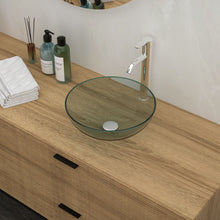 Load image into Gallery viewer, Artistic Tempered Glass Vessel Sink With Pop Up Drain