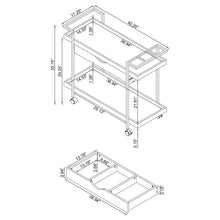 Load image into Gallery viewer, Begonia - 1 Drawer Cart - Driftwood