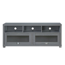 Load image into Gallery viewer, Wood Enclosed Open Storage TV Stand (724157) - Gray