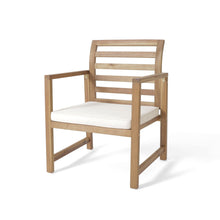 Load image into Gallery viewer, Outdoor Acacia Wood Club Chairs, 2 Pieces Set - Natural Stained / White