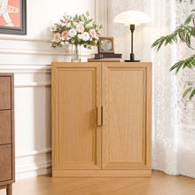 Load image into Gallery viewer, 31" Wood Corner Accent Cabinet With Two Doors - Brown