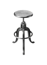 Load image into Gallery viewer, Transitional Iron Backless Swivel Bar Chair - Silver