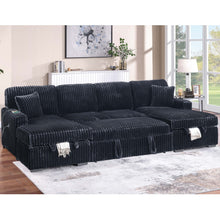 Load image into Gallery viewer, Convertible Sectional Upholstered Sleeper Sofa With Storage Chaise