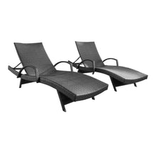 Load image into Gallery viewer, Salem - Contemporary Wicker Chaise Lounge With Arm, Weather Resistant