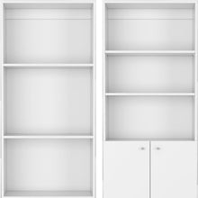Load image into Gallery viewer, Seven Tier Modular Bookcase With Two Doors (Set of 2) - White