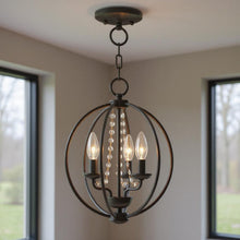 Load image into Gallery viewer, 16'' Three Light Dimmable Chandelier With Shades - Bronze