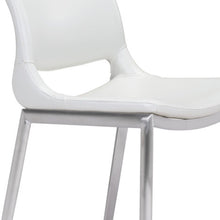 Load image into Gallery viewer, 25" Steel Low Back Counter Height Bar Chairs (Set of 2) - White And Silver