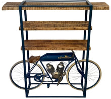 Load image into Gallery viewer, Stainless Three Tier Bookcase - Blue / Brown
