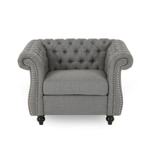 Load image into Gallery viewer, Nexuson - Upholstered Chesterfield Chair With Deep Tufted And Nailhead Trim
