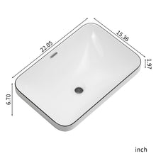 Load image into Gallery viewer, Undermount Bathroom Sink, Vessel Basin For Vanity Countertop - Milk White / Black